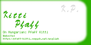 kitti pfaff business card